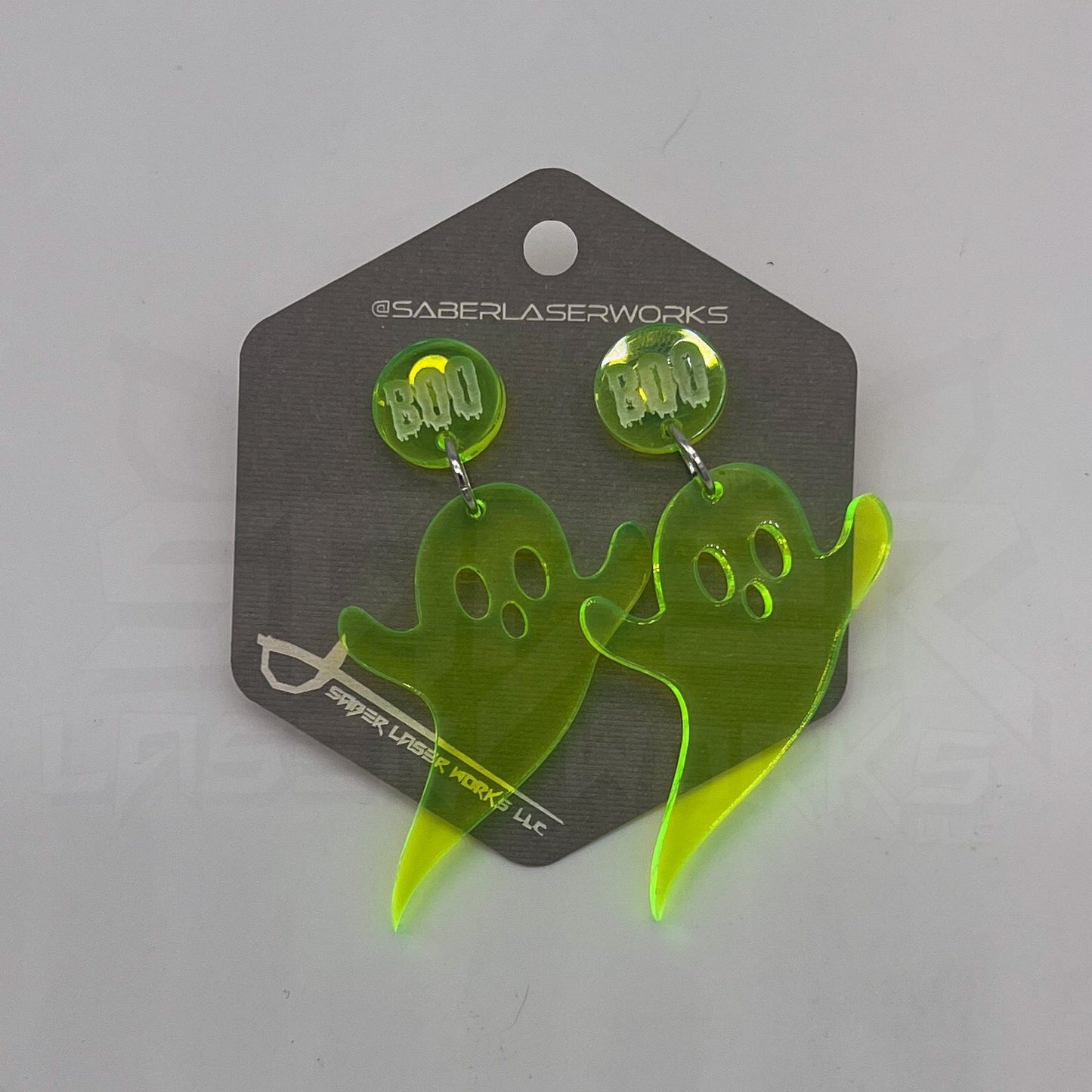 Ghost Earrings - Blacklight Reactive