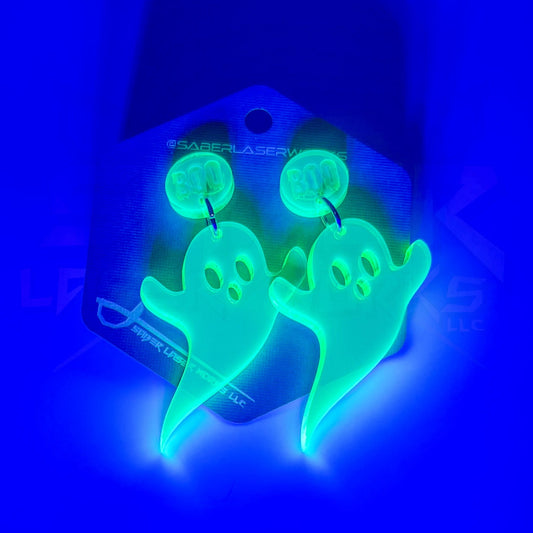 Ghost Earrings - Blacklight Reactive