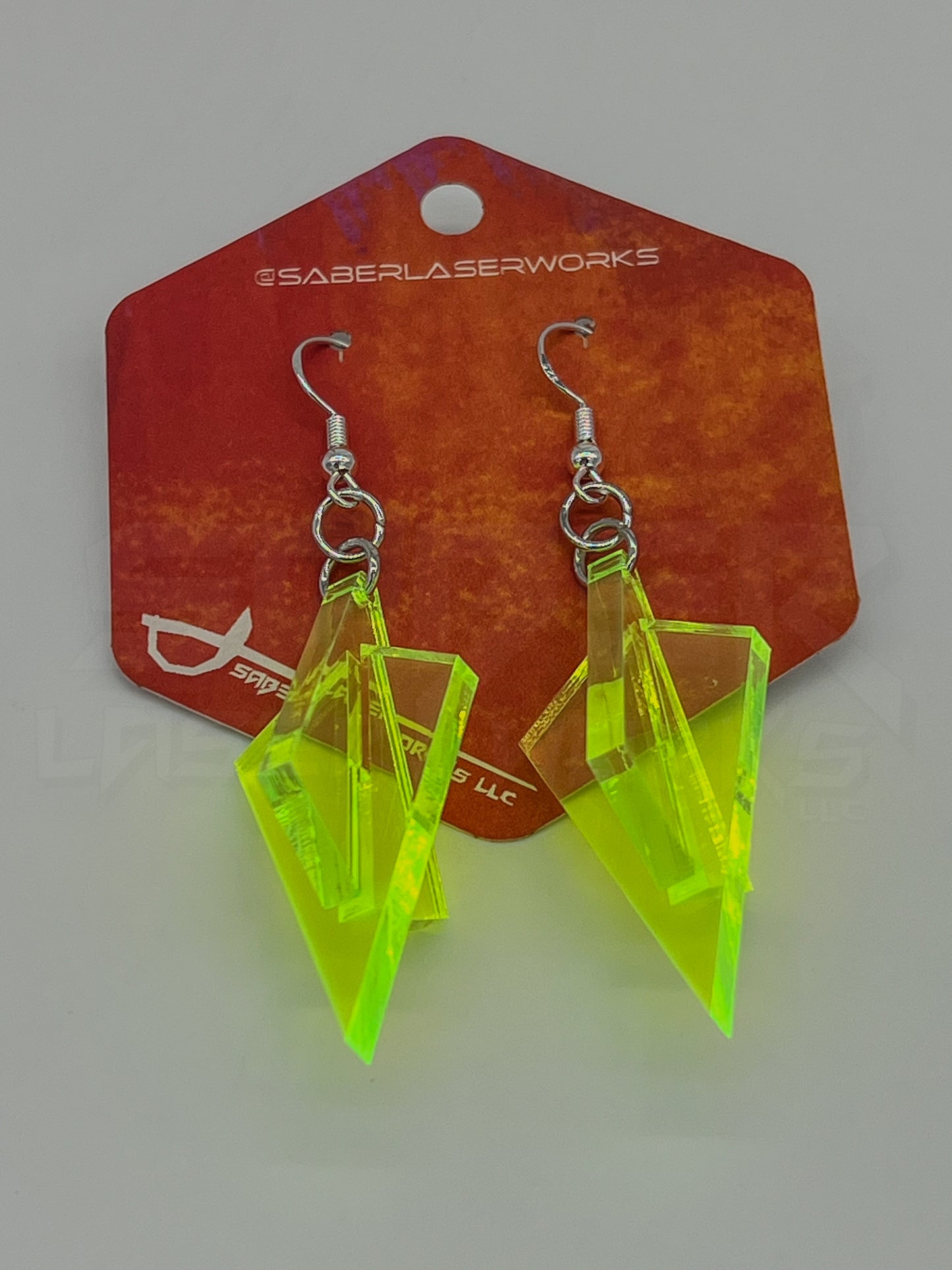 3D Kite Point Dangle Earrings