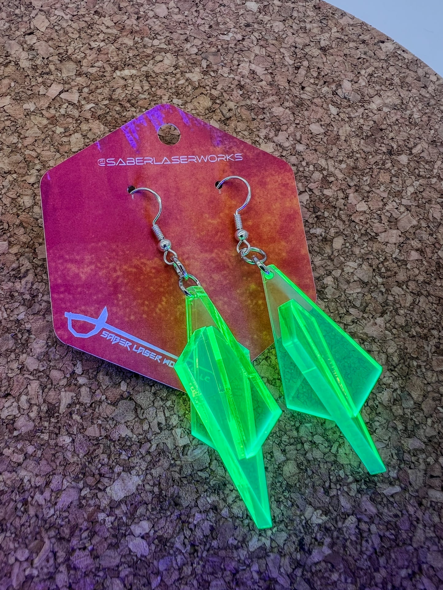 3D Kite Point Dangle Earrings
