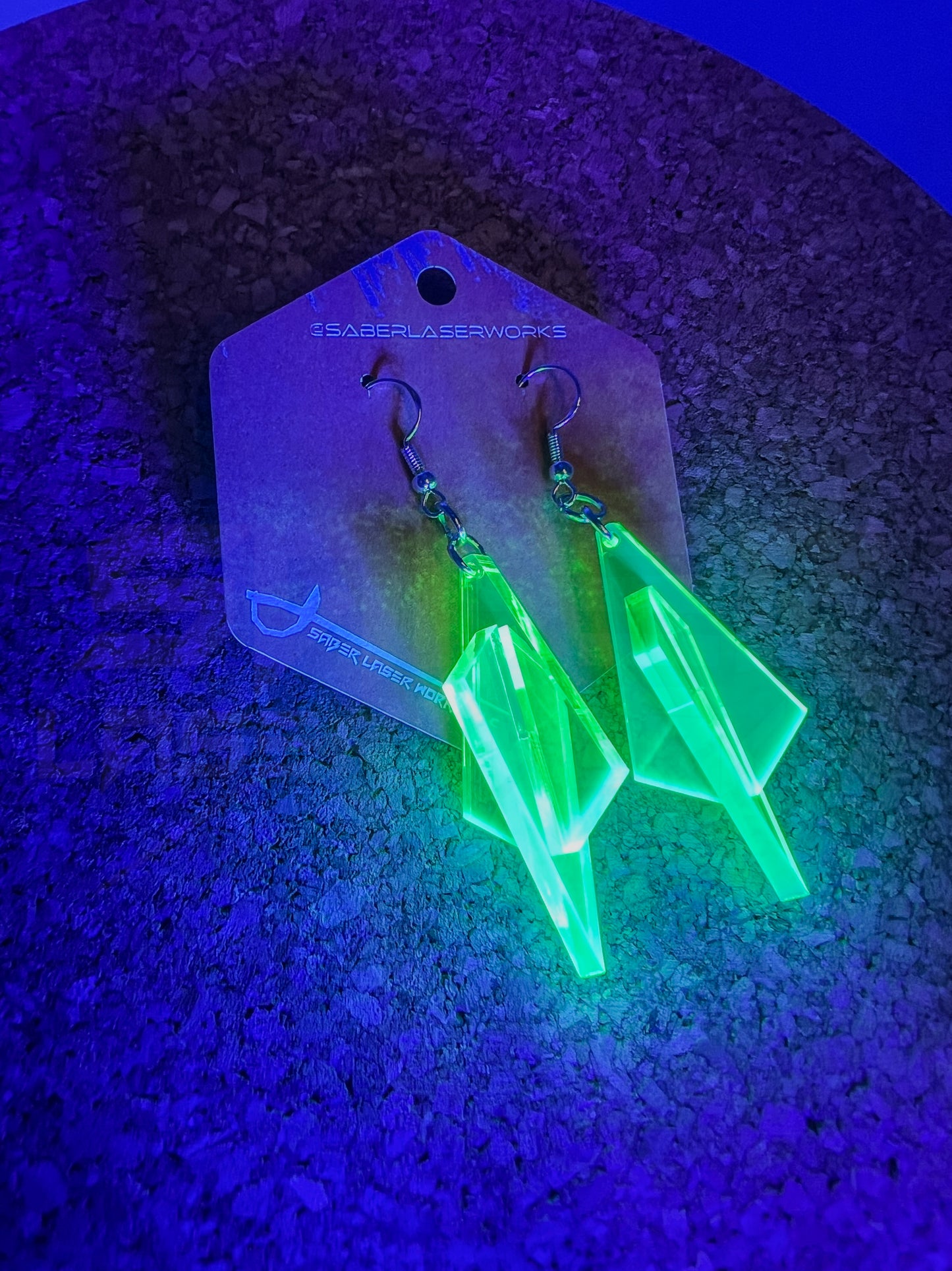 3D Kite Point Dangle Earrings