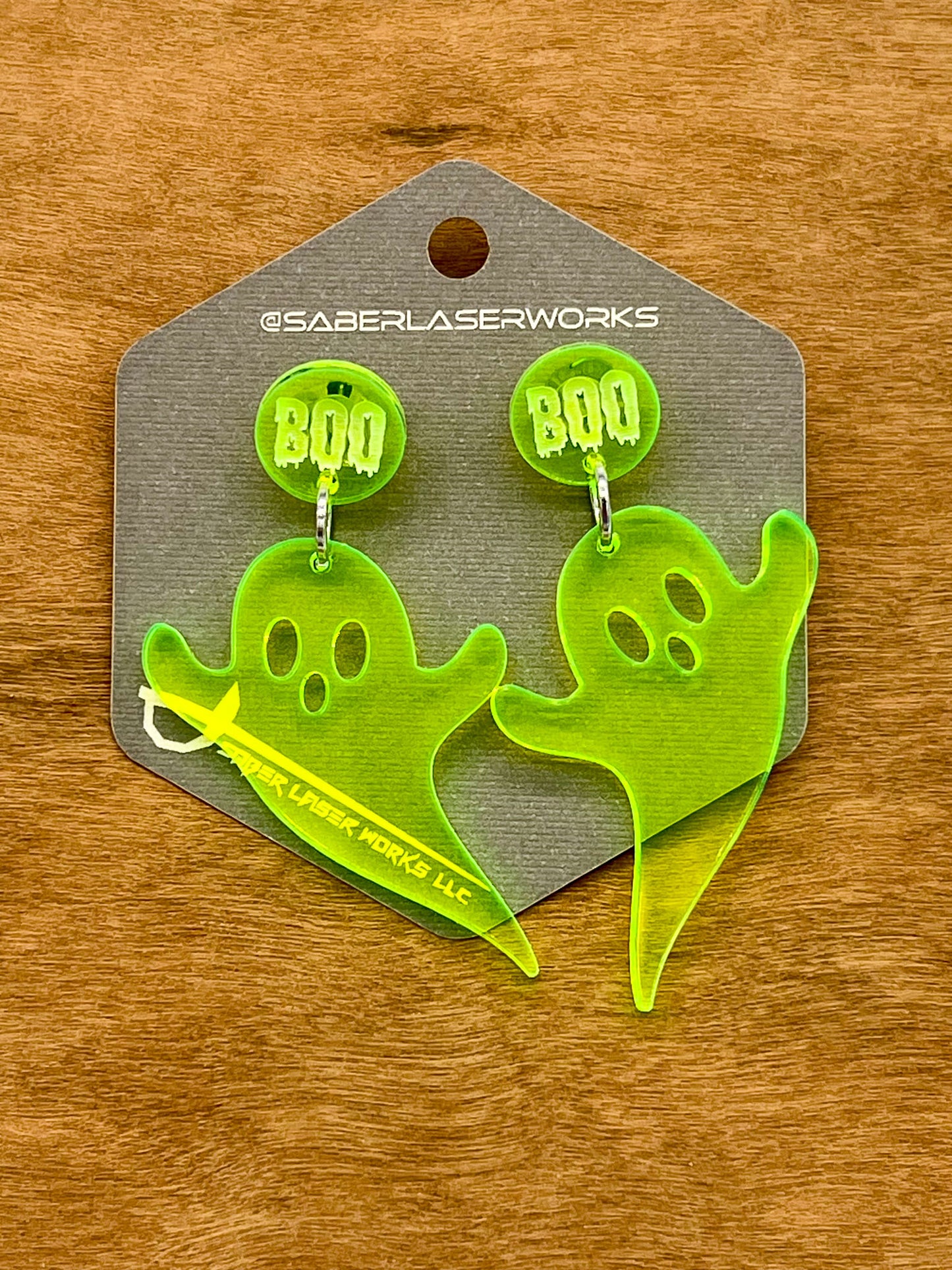 Ghost Earrings - Blacklight Reactive