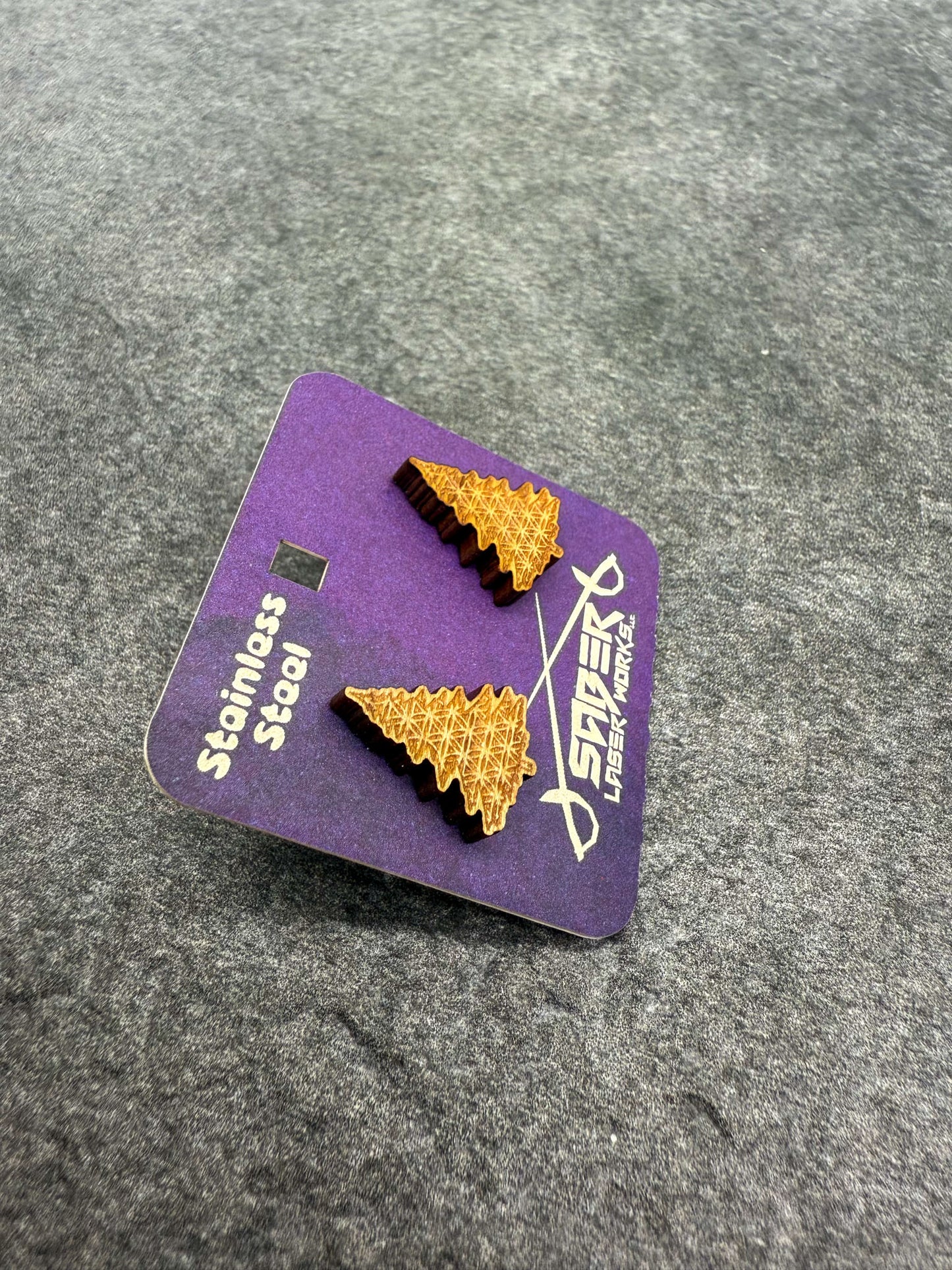 Flower of Life Tree Stud Earrings