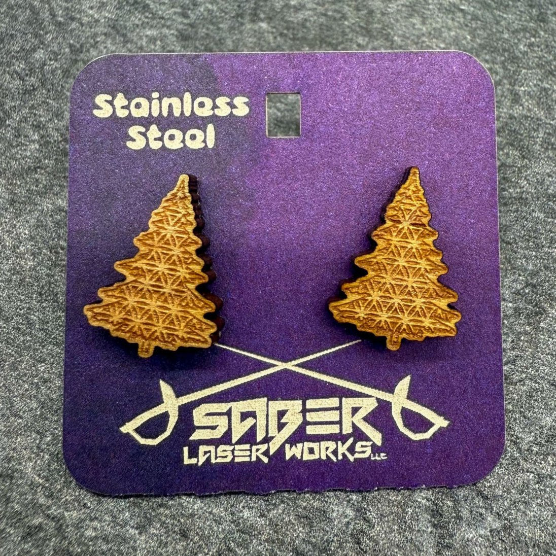 Flower of Life Tree Stud Earrings