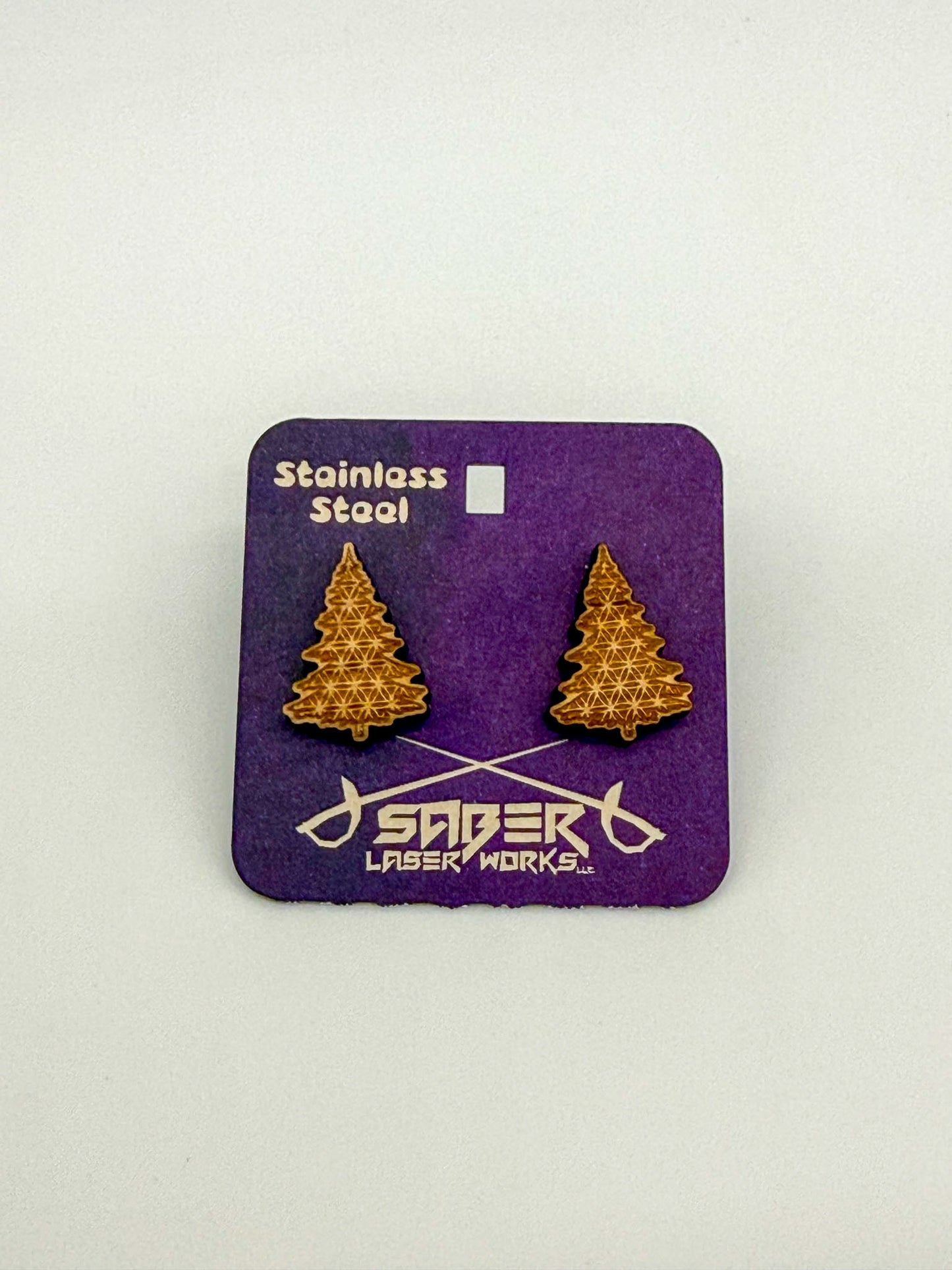 Flower of Life Tree Stud Earrings